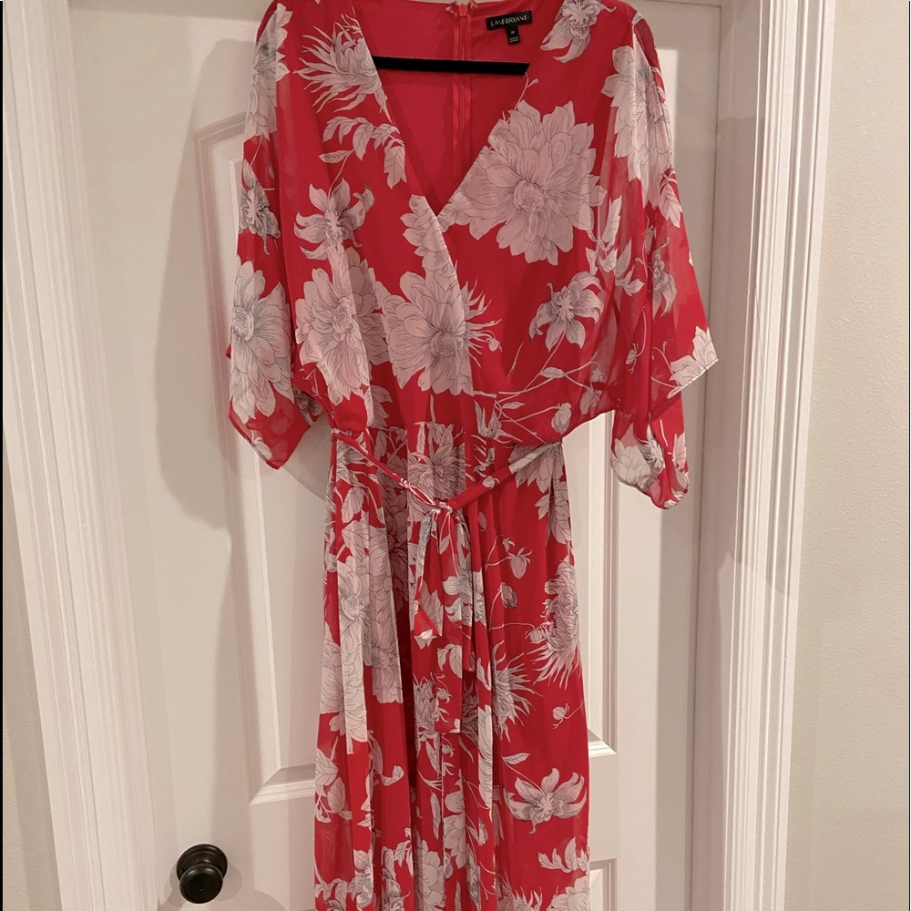 Floral Lane Bryant lined maxi dress, size 20